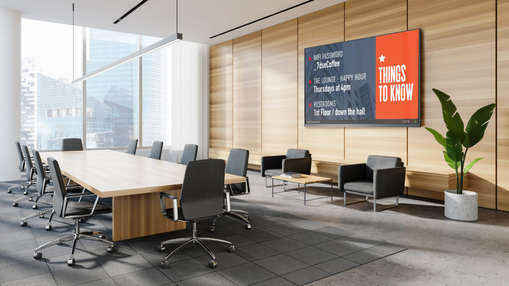 Mersive Digital Signage in office
